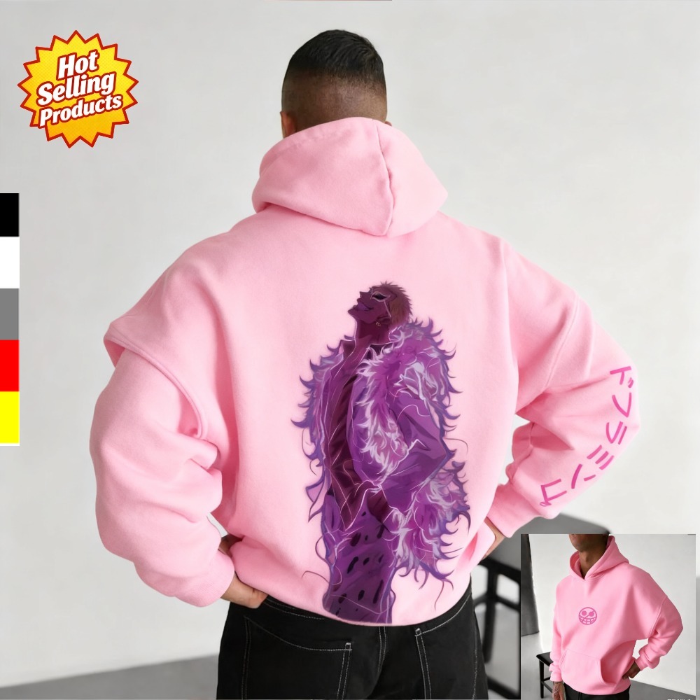 Anime Merchandise Shop - Цельная толстовка с капюшоном Donquixote Doflamingo,