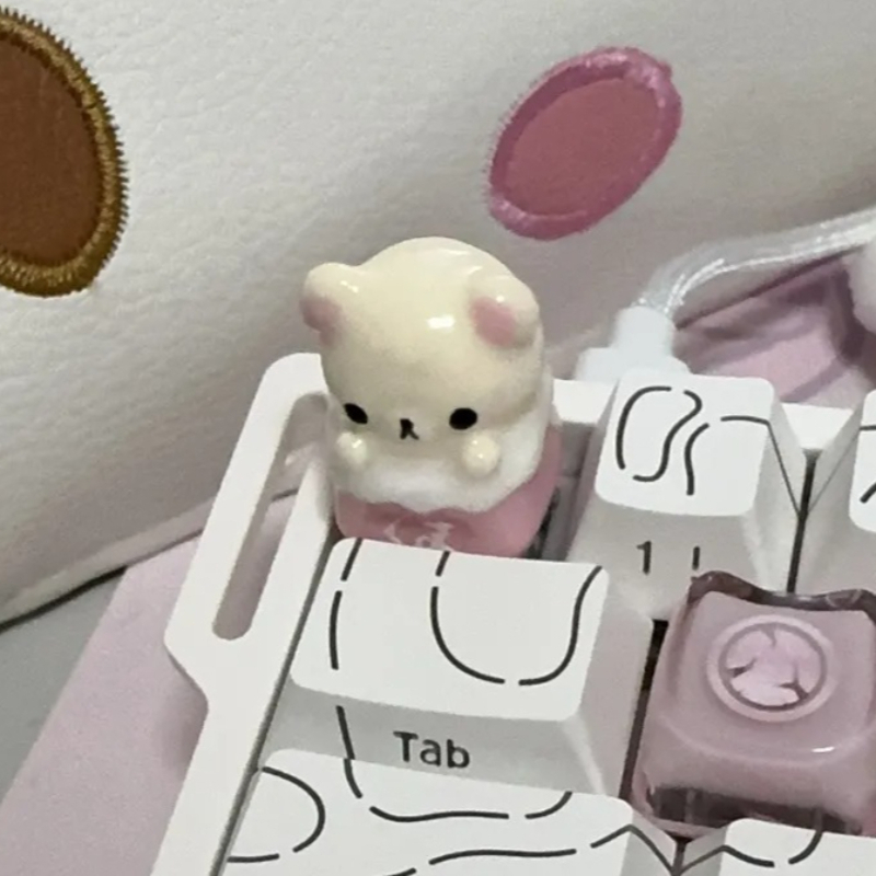 Keycap Artisan Anime - Кавайные кейкапы Rilakkuma: Механические клавиши с