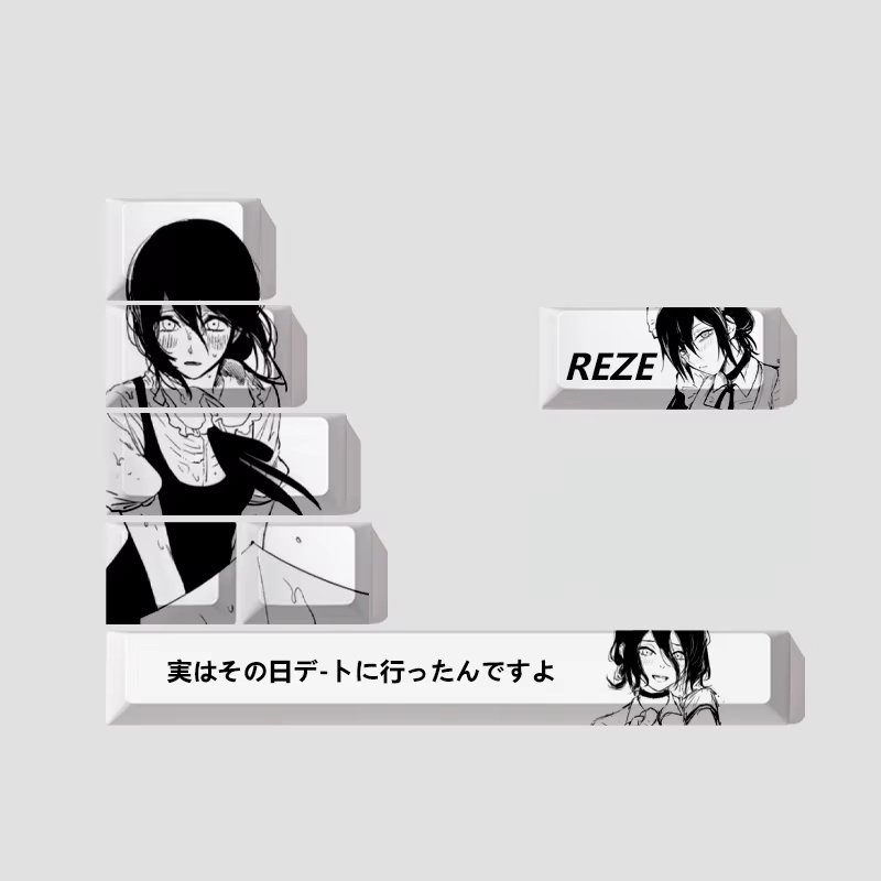 Keycap Artisan Anime - Кейкапы Reze Personality с персонажами из