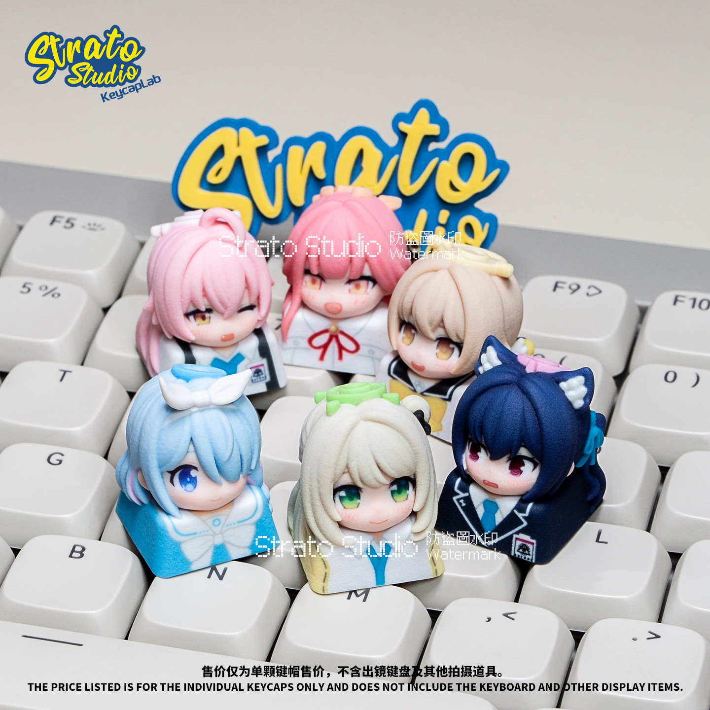 Keycap Artisan Anime - Новые синие смоляные кейкапы с персонажами