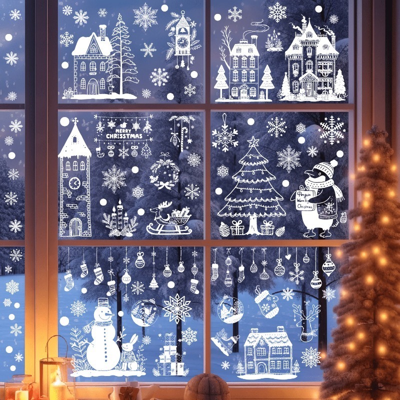 Sticker Sheet Set - 9 листов/набор новых рождественских статических наклеек
