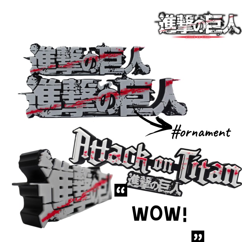Аниме-мерч «Атака Титанов»: 3D – обзор и цена Anime Merchandise Logo
